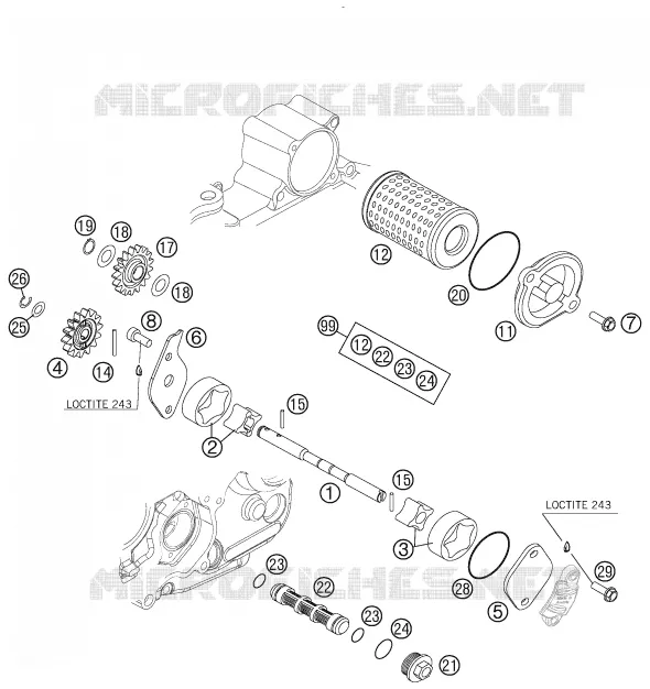 POMPE A HUILE KTM MOTO 250 2013 EXC-F  250 EXC-F