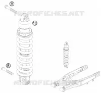 AMORTISSEUR pour KTM 250 EXC-F de 2010