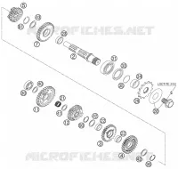 BOITE DE VITESSES   ARBRE SECONDAIRE pour KTM 250 EXC-F de 2010