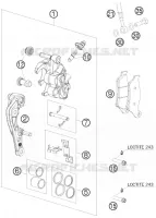 ETRIER DE FREIN AVANT pour KTM 250 EXC-F de 2010