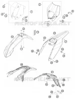 PLASTIQUES pour KTM 250 EXC-F de 2010