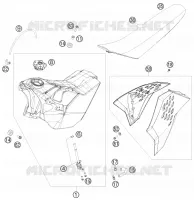 RESERVOIR / SELLE pour KTM 250 EXC-F de 2010
