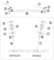 SOUPAPES pour KTM 250 EXC-F de 2010