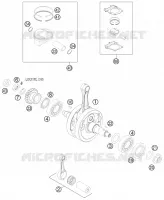 VILEBREQUIN / PISTON pour KTM 250 EXC-F de 2010