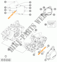 CARTER MOTEUR pour KTM 125 EXC FACTORY EDITION de 2015