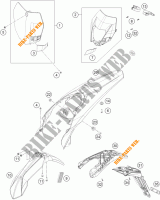 PLASTIQUES pour KTM 125 EXC FACTORY EDITION de 2015