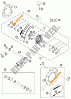 ROUE ARRIERE pour KTM 125 EXC FACTORY EDITION de 2015