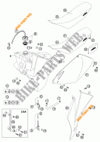 RESERVOIR / SELLE pour KTM 125 EXC SIX-DAYS de 2003