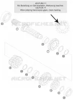 BOITE DE VITESSES   ARBRE PRIMAIRE pour KTM 125 EXC SIX-DAYS de 2013