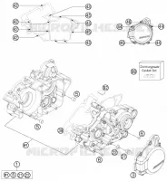 CARTER MOTEUR pour KTM 125 EXC SIX-DAYS de 2013