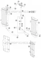 CIRCUIT DE REFROIDISSEMENT pour KTM 125 EXC SIX-DAYS de 2013