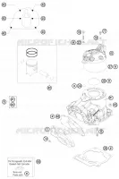 CYLINDRE / CULASSE pour KTM 125 EXC SIX-DAYS de 2013