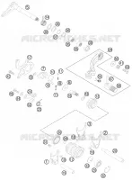 MECANISME DE SELECTION DE VITESSES pour KTM 125 EXC SIX-DAYS de 2013