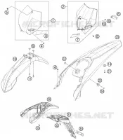 PLASTIQUES pour KTM 125 EXC SIX-DAYS de 2013