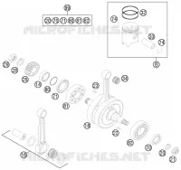 VILEBREQUIN / PISTON pour KTM 125 EXC SIX-DAYS de 2013