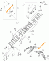 PLASTIQUES pour KTM 125 EXC de 2016