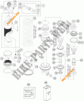 AMORTISSEUR (PIECES) pour KTM 125 EXC de 2015