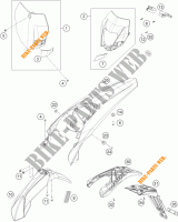 PLASTIQUES pour KTM 125 EXC de 2015