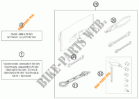 TROUSSE A OUTILS / MANUELS / OPTIONS pour KTM 125 EXC de 2013