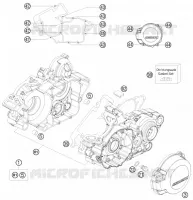 CARTER MOTEUR pour KTM 125 EXC de 2011