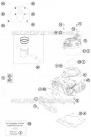 CYLINDRE / CULASSE pour KTM 125 EXC de 2011