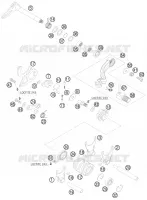 MECANISME DE SELECTION DE VITESSES pour KTM 125 EXC de 2011