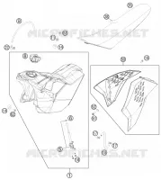 RESERVOIR / SELLE pour KTM 125 EXC de 2011