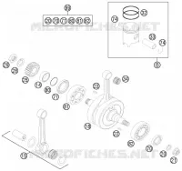 VILEBREQUIN / PISTON pour KTM 125 EXC de 2011