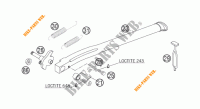 BEQUILLE LATERALE / CENTRALE pour KTM 125 EXC de 2007
