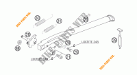 BEQUILLE LATERALE / CENTRALE pour KTM 125 EXC de 2006