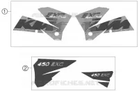 AUTOCOLLANTS pour KTM 450 EXC RACING de 2006
