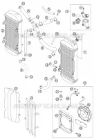 CIRCUIT DE REFROIDISSEMENT pour KTM 450 EXC RACING de 2006