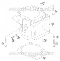 CYLINDRE pour KTM 450 EXC RACING de 2006