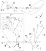 RESERVOIR / SELLE pour KTM 450 EXC RACING de 2006