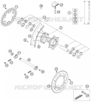 ROUE ARRIERE pour KTM 450 EXC RACING de 2006