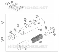 SILENCIEUX D'ECHAPPEMENT pour KTM 450 EXC RACING de 2006