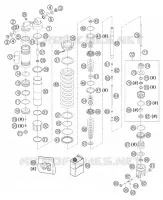 AMORTISSEUR (PIECES) pour KTM 450 EXC-G RACING de 2004