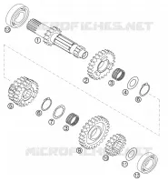 BOITE DE VITESSES   ARBRE PRIMAIRE pour KTM 450 EXC-G RACING de 2004