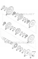 BOITE DE VITESSES   ARBRE SECONDAIRE pour KTM 450 EXC-G RACING de 2004