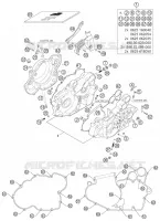 CARTER MOTEUR pour KTM 450 EXC-G RACING de 2004