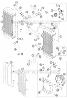 CIRCUIT DE REFROIDISSEMENT pour KTM 450 EXC-G RACING de 2004