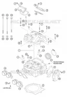 CYLINDRE / CULASSE pour KTM 450 EXC-G RACING de 2004