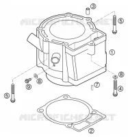 CYLINDRE pour KTM 450 EXC-G RACING de 2004