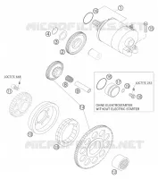 DEMARREUR ELECTRIQUE pour KTM 450 EXC-G RACING de 2004