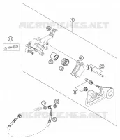 ETRIER DE FREIN AR pour KTM 450 EXC-G RACING de 2004