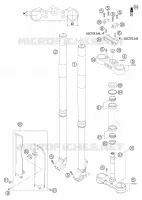 FOURCHE / T DE FOURCHE pour KTM 450 EXC-G RACING de 2004