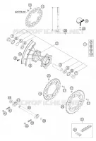 ROUE ARRIERE pour KTM 450 EXC-G RACING de 2004