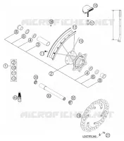 ROUE AVANT pour KTM 450 EXC-G RACING de 2004