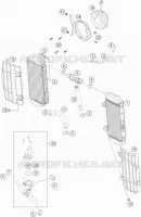 CIRCUIT DE REFROIDISSEMENT pour KTM 450 EXC-F de 2018