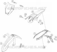 PLASTIQUES pour KTM 450 EXC-F de 2018